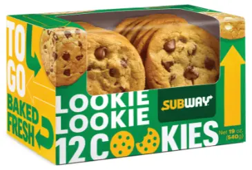 12 pack Cookie box menu prices