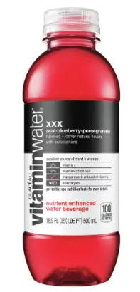 Vitamin Water XXX Menu Price