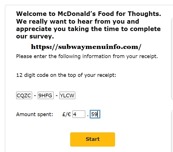 Mcdfoodforthoughts Survey Start